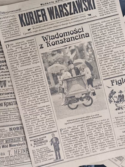Oryginalna pierwsza strona Kurjera Warszawskiego